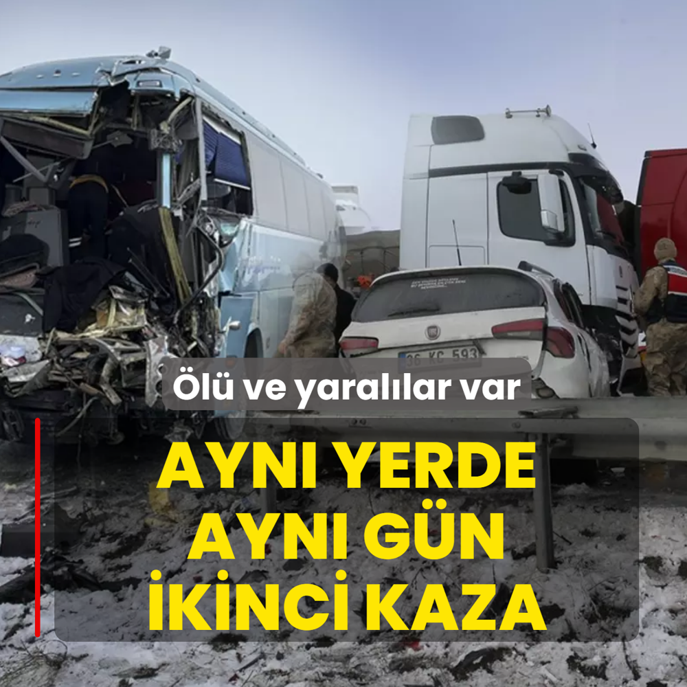 Ayn� yerde ayn� g�n ikinci kaza! �l� ve yaral�lar var