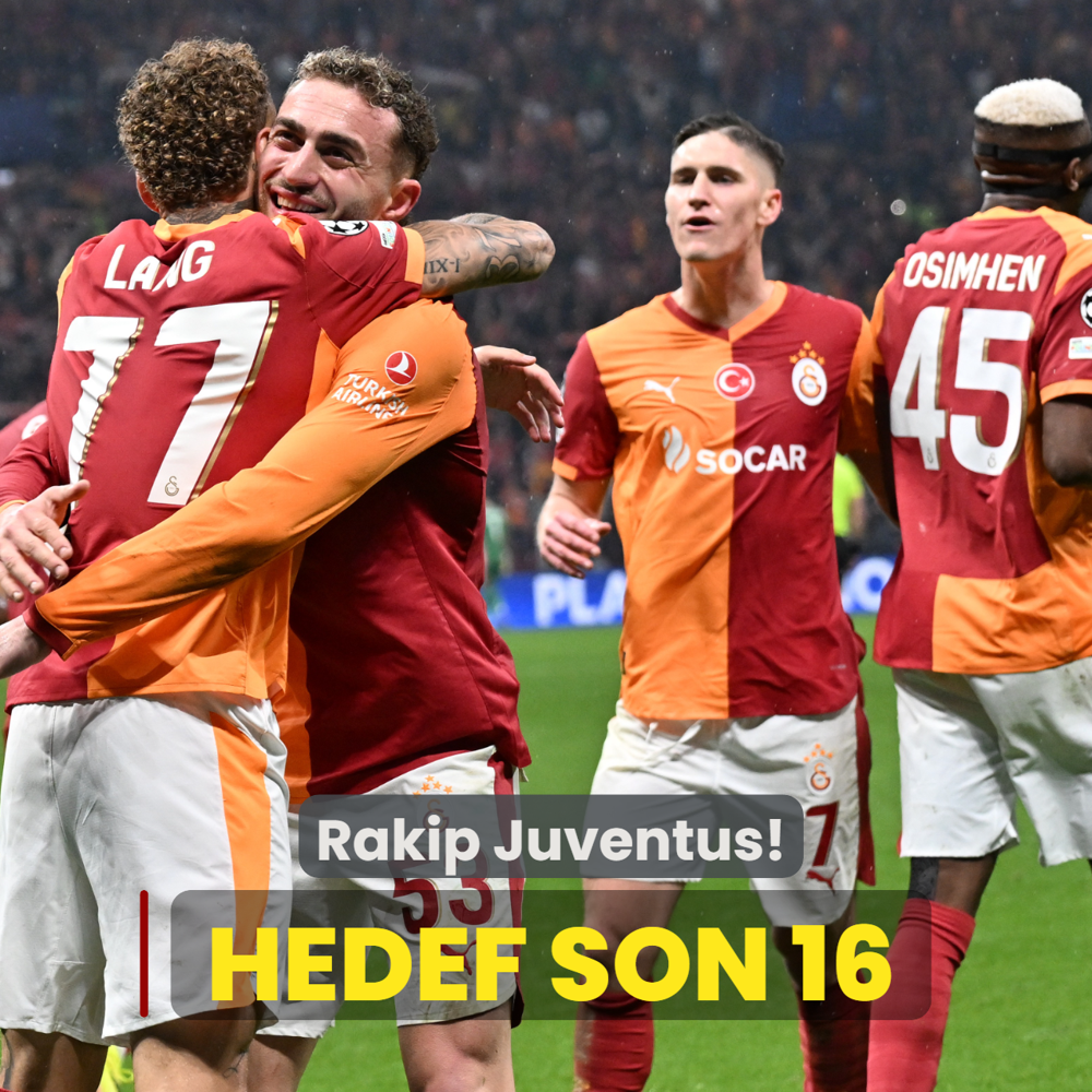 Galatasaray'�n hedefi son 16! Rakip Juventus