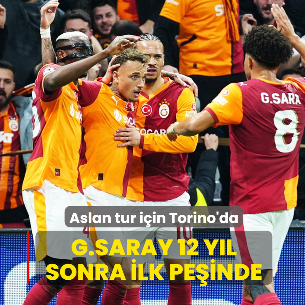 Aslan tur i�in Torino'da! Galatasaray 12 y�l sonra ilk pe�inde