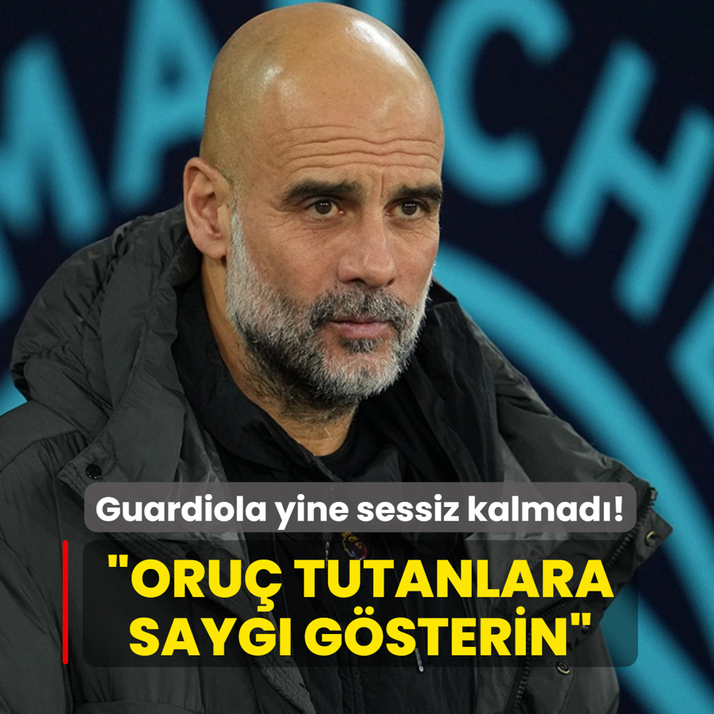 Pep Guardiola yine sessiz kalmad�! �Oru� tutanlara sayg� g�sterin�