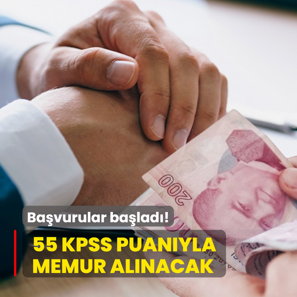 Ba�vurular ba�lad�: 55 KPSS puan� ile memur al�m� yap�lacak! Son tarih...