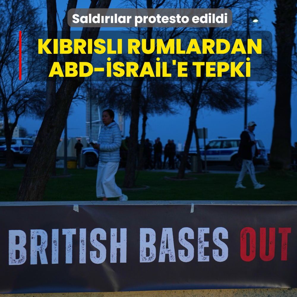 Sald�r�lar protesto edildi... K�br�sl� Rumlardan ABD-�srail'e tepki