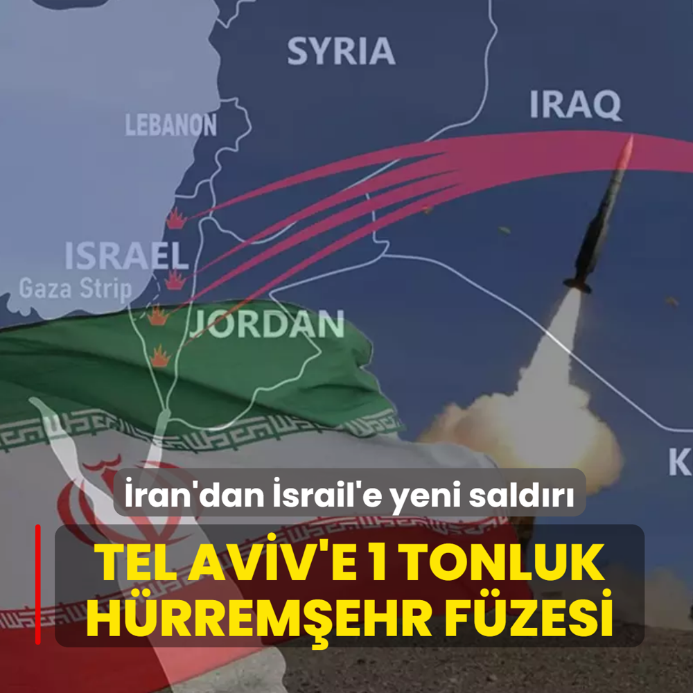 �ran'dan �srail'e yeni sald�r�! Tel Aviv'e 1 tonluk H�rrem�ehr f�zesi