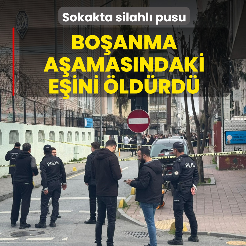 Sokakta silahl� pusu! Bo�anma a�amas�ndaki e�ini �ld�rd�