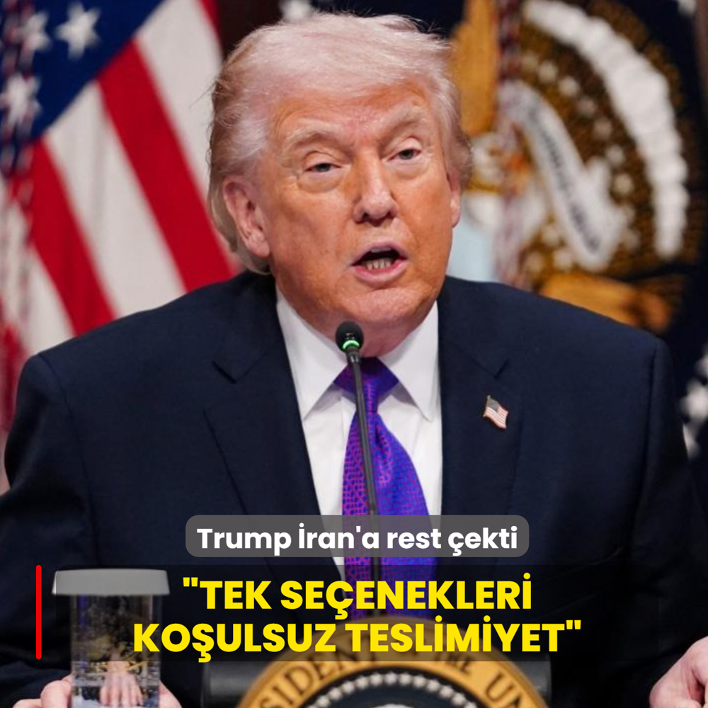 Trump �ran'a  rest �ekti: Tek se�enekleri ko�ulsuz teslimiyet