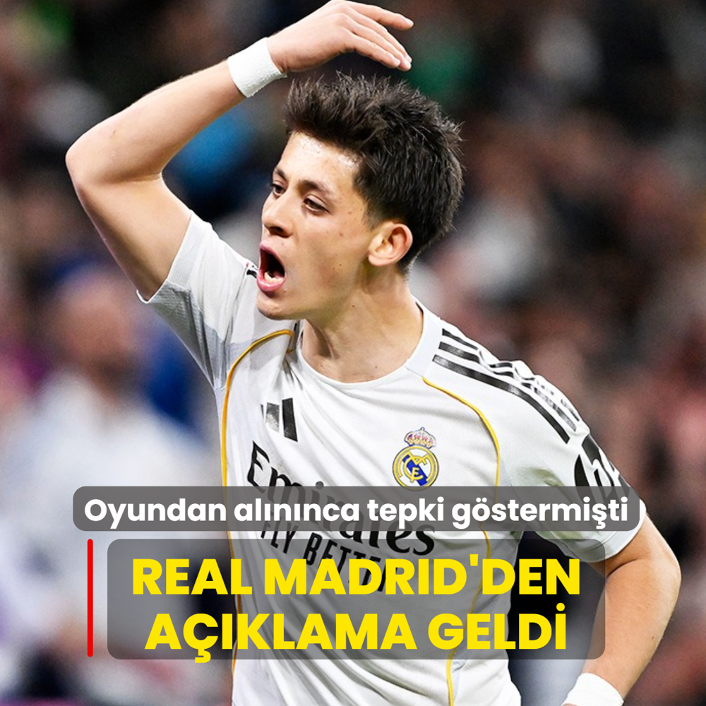 Arda G�ler oyundan al�nmas�na tepki g�stermi�ti! Real Madrid'den a��klama geldi