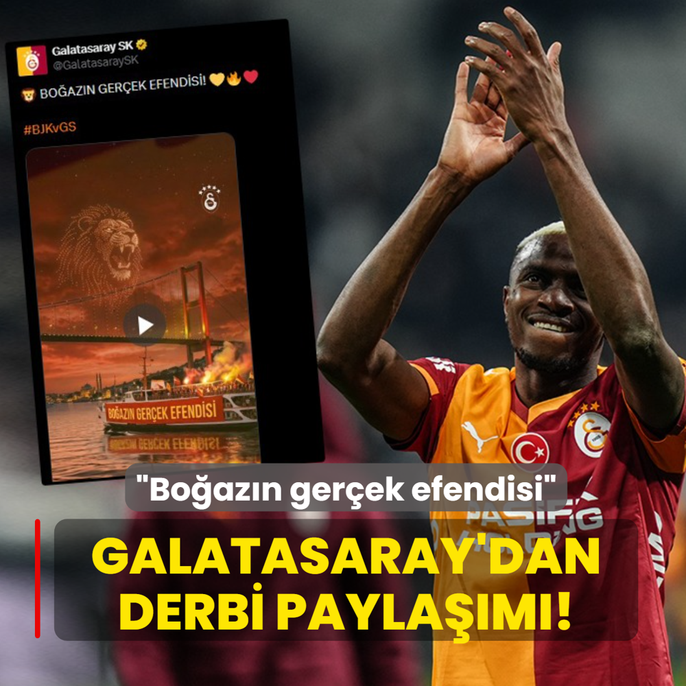 Galatasaray'dan derbi payla��m�! �Bo�az�n ger�ek efendisi�