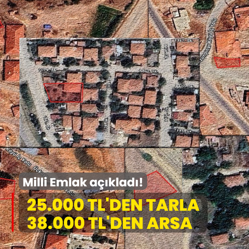 Milli Emlak'tan 19.000 TL'ye arazi, 25.000 TL'ye tarla ve 38.000 TL'ye arsa! Yeti�en al�yor