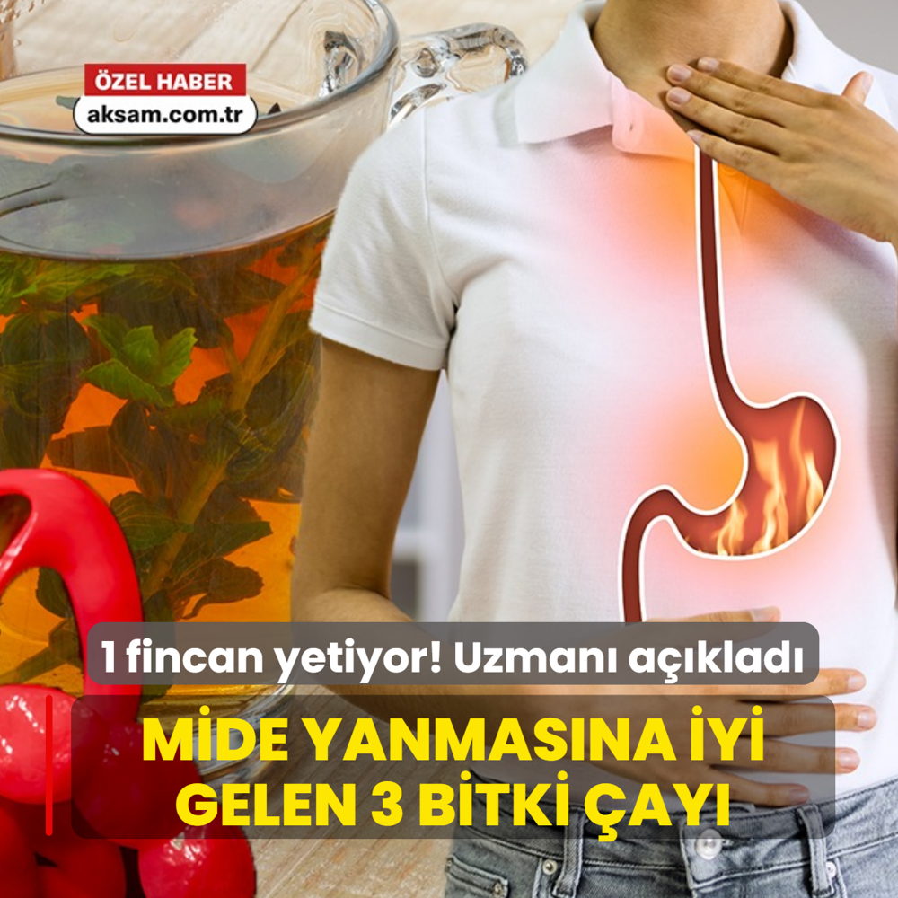 1 fincan yetiyor: Mide yanmas�na iyi gelen 3 bitki �ay�! Uzman� a��klad�