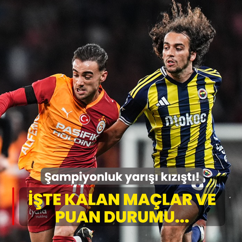 �ampiyonluk yar��� k�z��t�! ��te kalan ma�lar ve puan durumu...