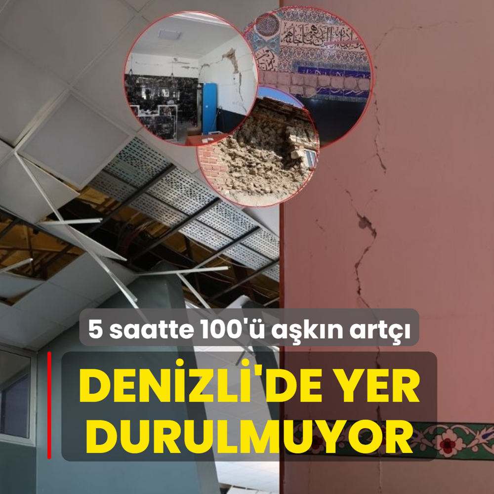 Denizli'de yer durulmuyor! 5 saatte 100'� a�k�n art��