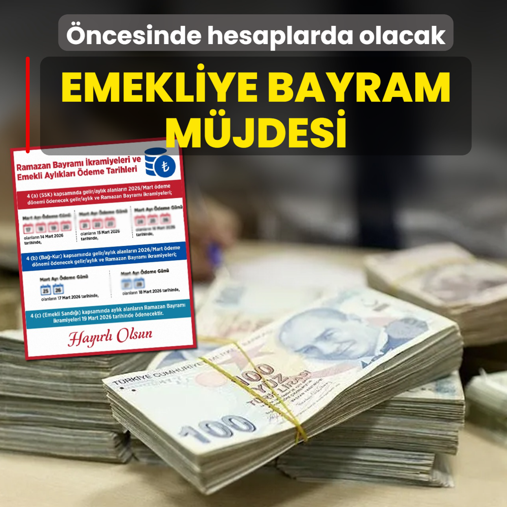 Emekliye bayram m�jdesi: �ncesinde hesaplarda olacak