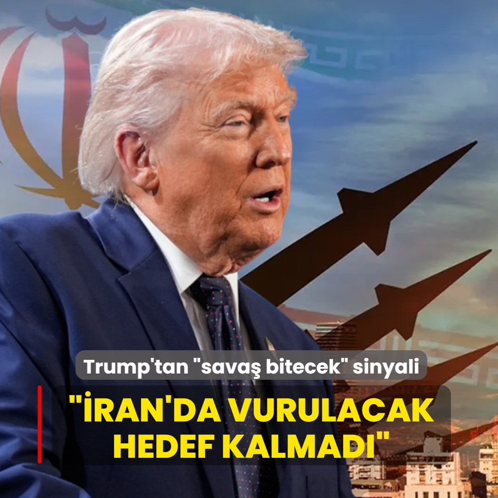 Trump'tan �sava� bitecek� sinyali: �ran'da vurulacak hedef kalmad�