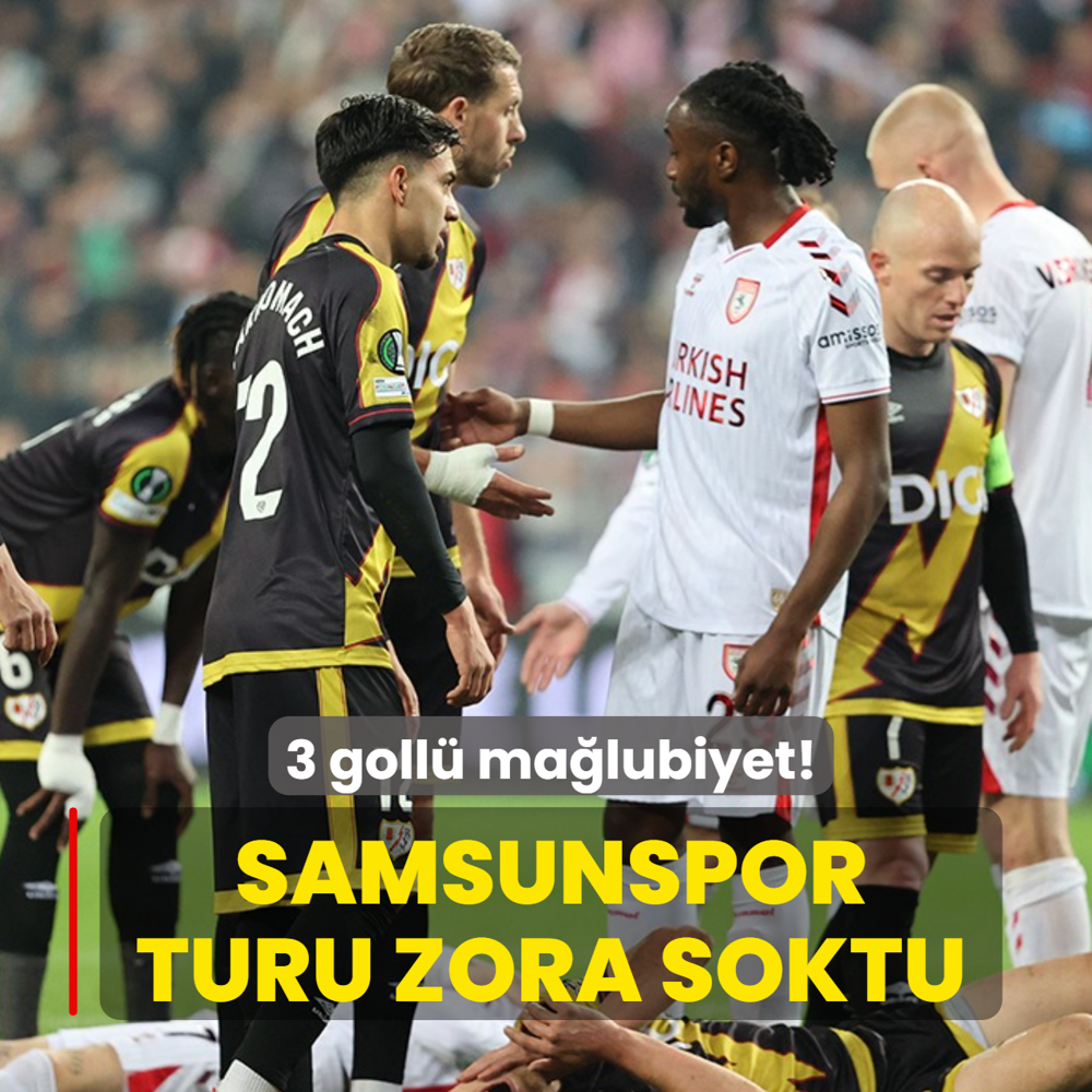 3 goll� ma�lubiyet! Samsunspor Avrupa'da turu zora soktu