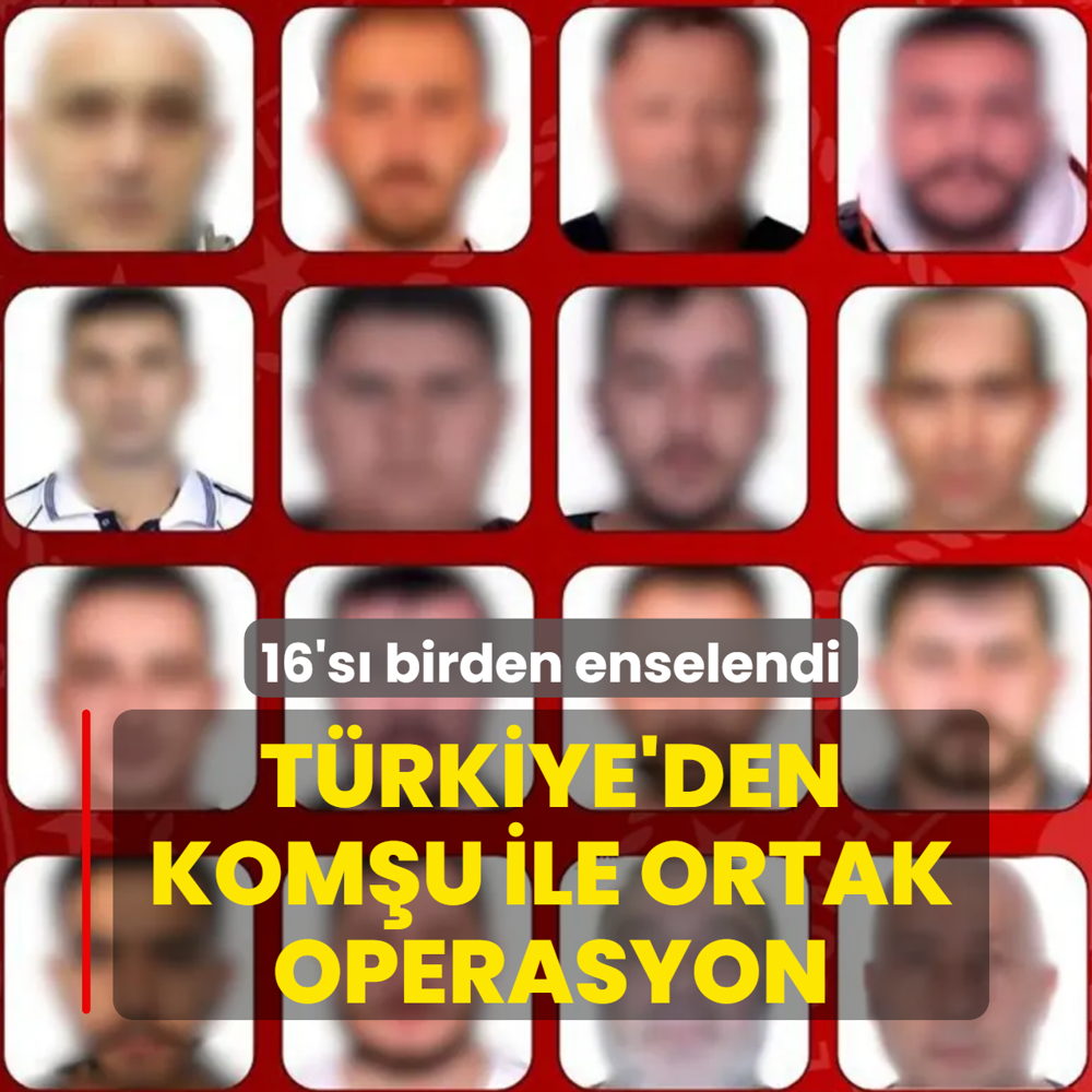 T�rkiye'den kom�u ile ortak operasyon! 16's� birden enselendi