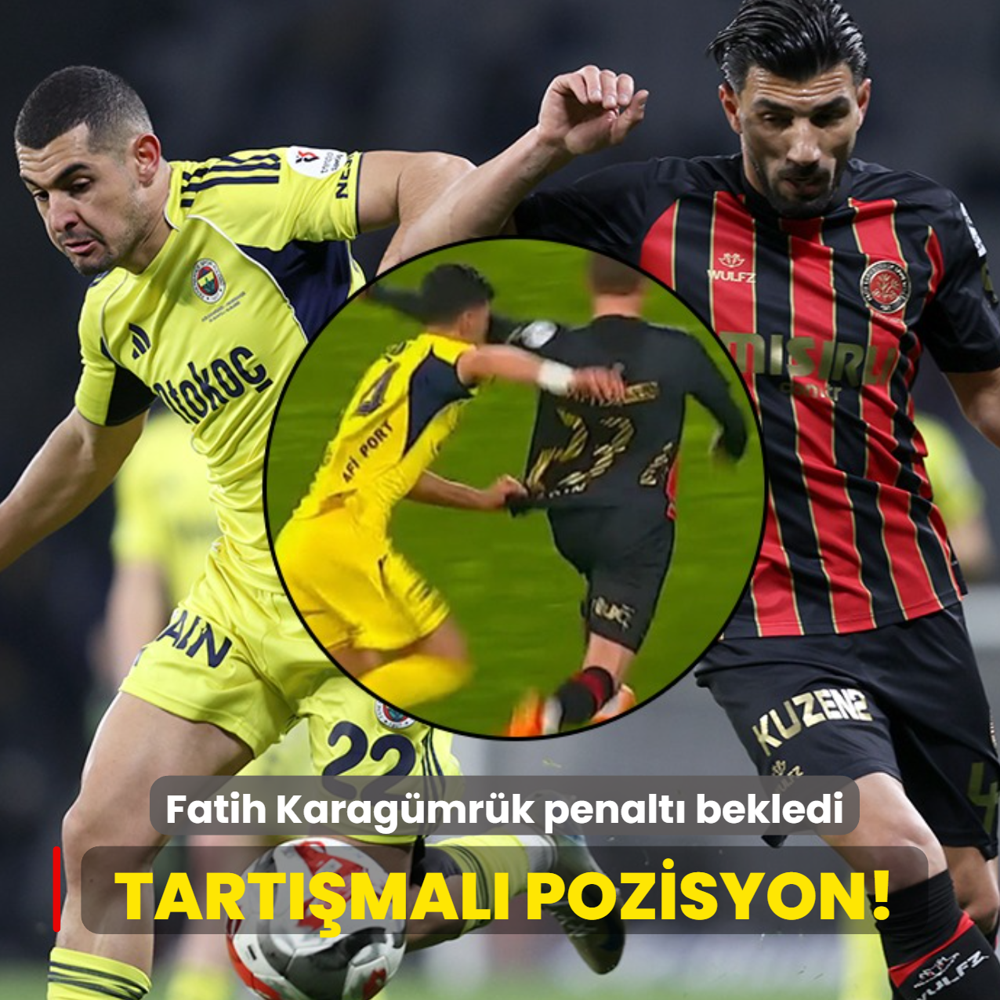 Olimpiyat Stad�'nda tart��mal� pozisyon! Fatih Karag�mr�k penalt� bekledi
