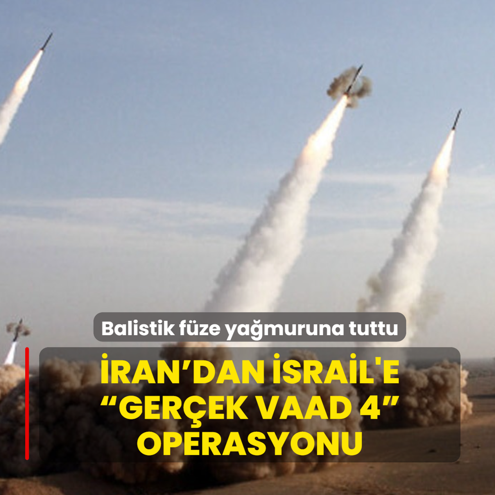 �ran'dan �srail'e  Ger�ek Vaad 4  operasyonu... Balistik f�ze ya�muruna tuttu
