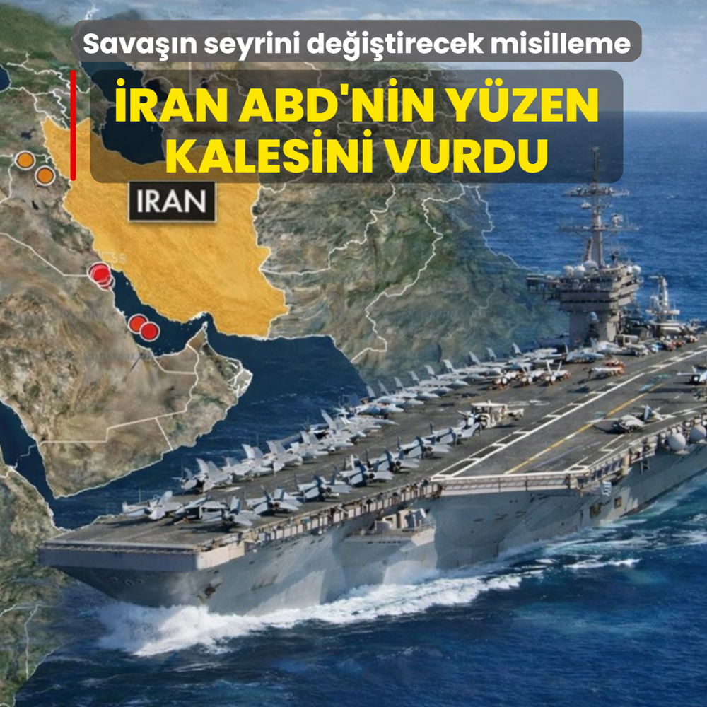 Sava��n seyrini de�i�tirecek misilleme: �ran ABD'nin y�zen kalesini vurdu!