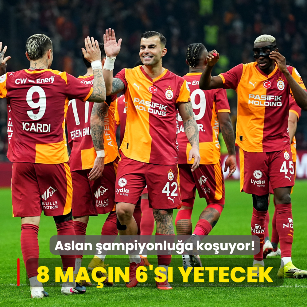 Aslan �st �ste 4. �ampiyonlu�a ko�uyor! 8 ma��n 6's� yetecek