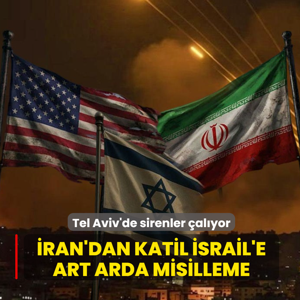 �ran'dan katil �srail'e art arda misilleme! Tel Aviv'de sirenler �al�yor