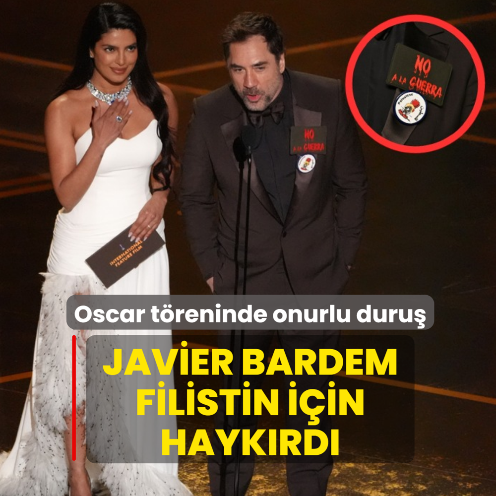 Oscar t�reninde onurlu duru�! Javier Bardem Filistin i�in hayk�rd�