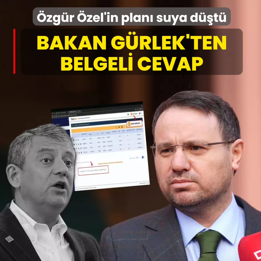 �zg�r �zel'in plan� suya d��t�! Bakan G�rlek'ten belgeli cevap