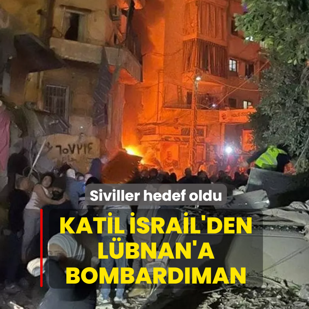 Katil �srail'den L�bnan'a bombard�man! Siviller hedef oldu