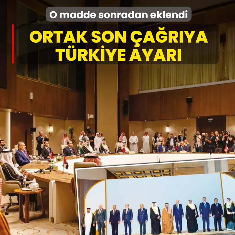 Ortak son �a�r�ya T�rkiye ayar�! O madde sonradan eklendi