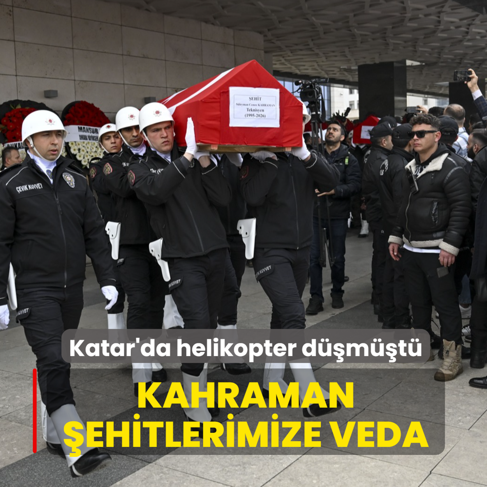 Katar'da helikopter d��m��t�! Kahraman �ehitlerimize veda