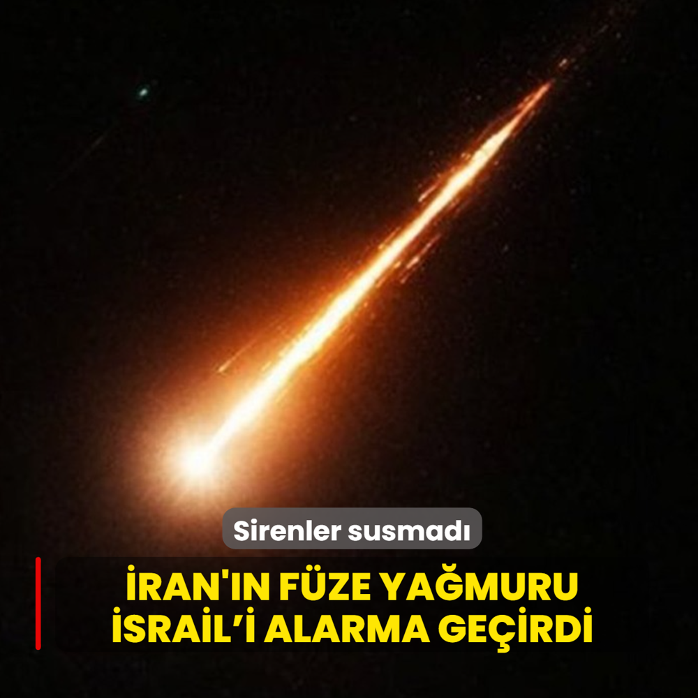�ran'�n f�ze ya�muru �srail'i alarma ge�irdi! Sirenler susmad�