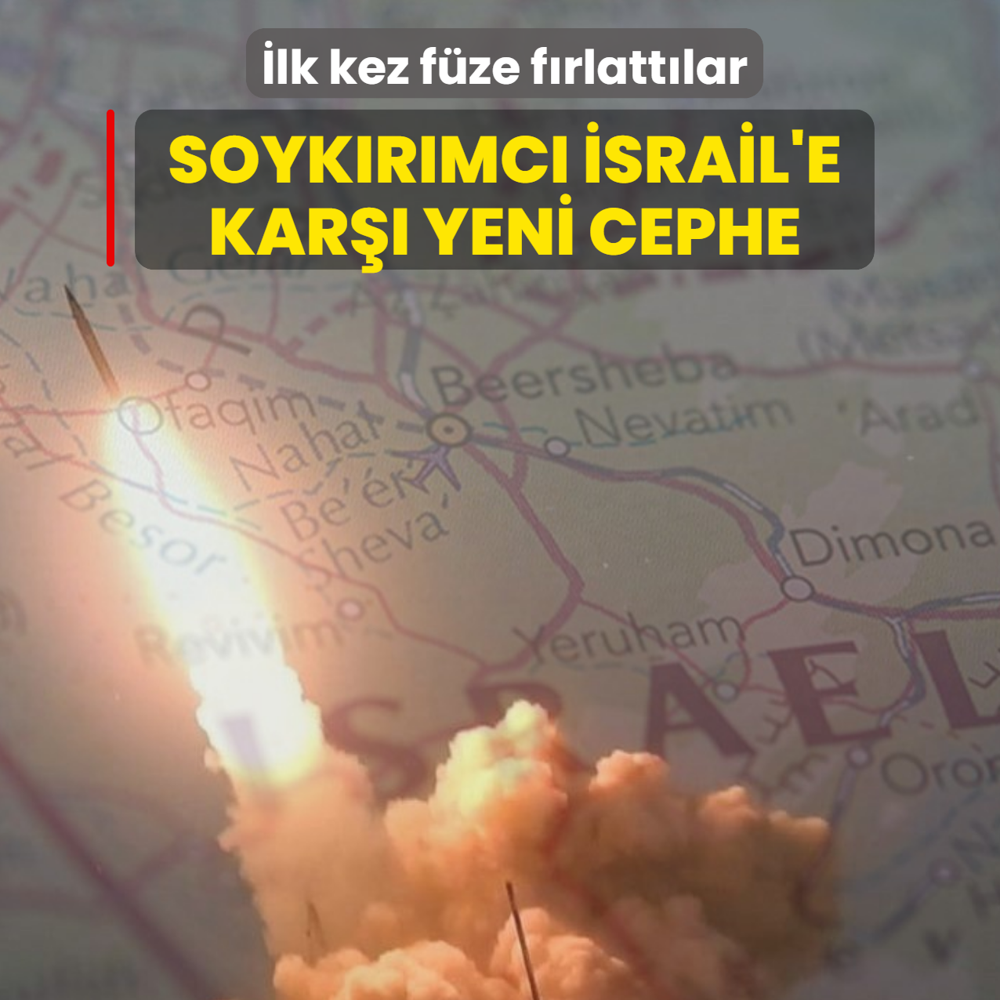 Soyk�r�mc� �srail'e kar�� yeni cephe: �lk kez f�ze f�rlatt�lar