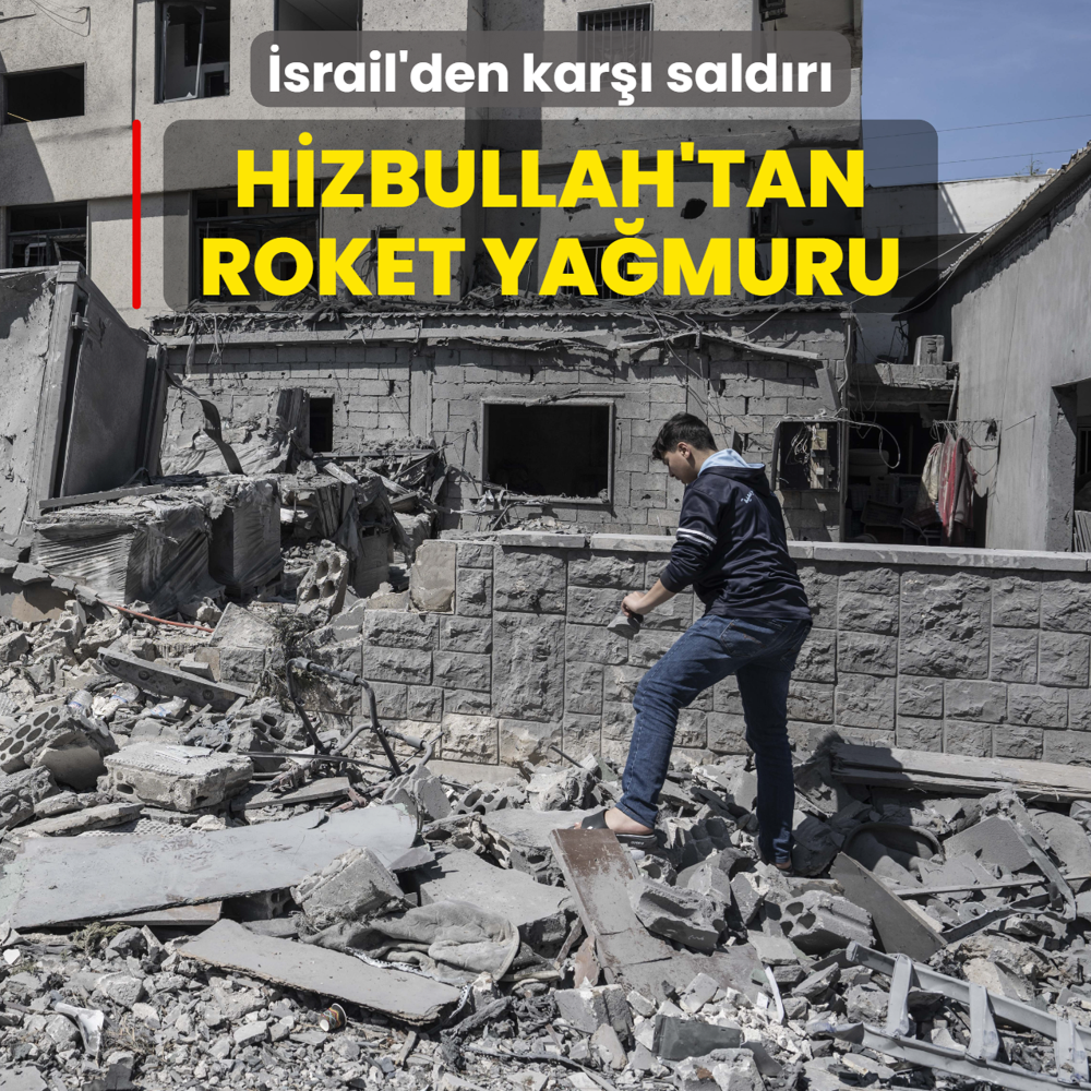 Hizbullah'tan roket ya�muru: �srail'den kar�� sald�r�