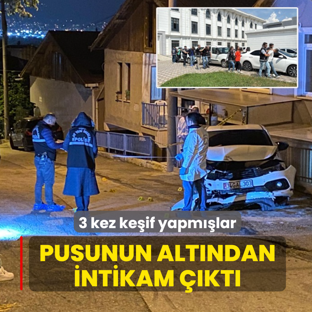 �zmit'teki pusunun alt�ndan intikam ��kt�: 3 kez ke�if yapm��lar