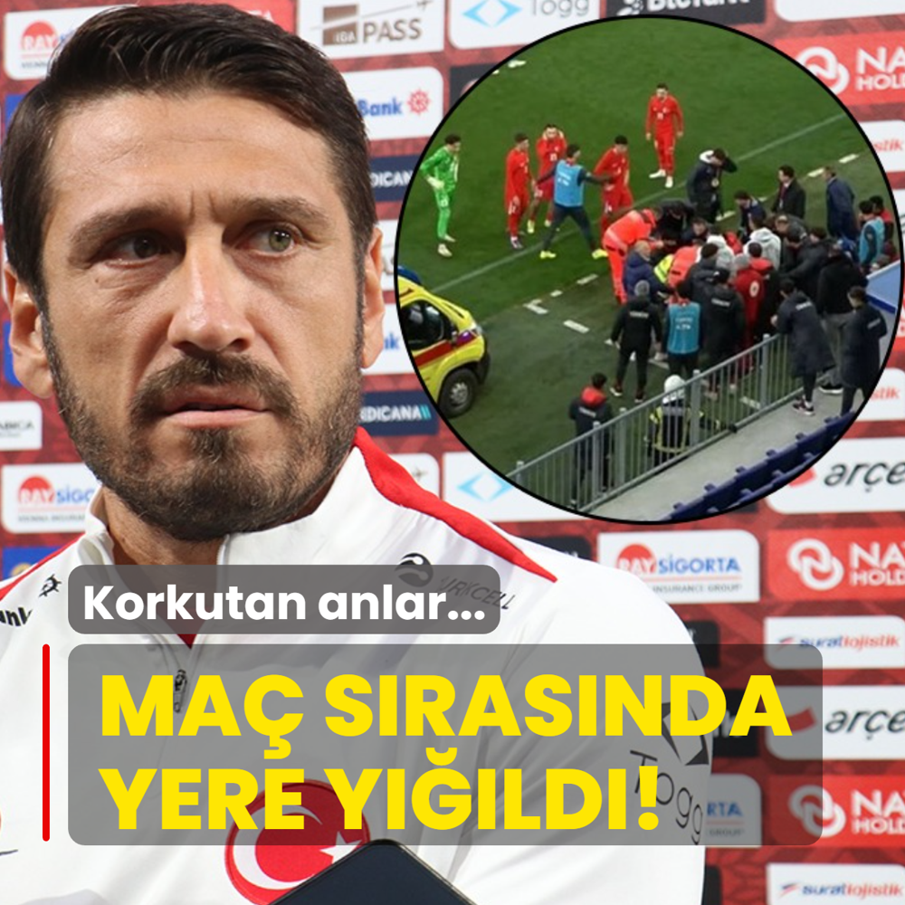 Egemen Korkmaz ma� s�ras�nda yere y���ld�! Korkutan anlar...