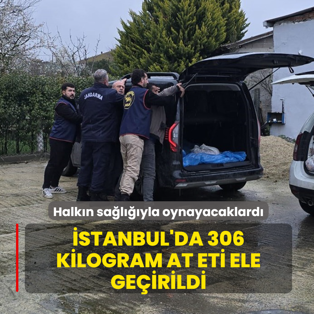 Halk�n sa�l���yla oynayacaklard�! �stanbul'da 306 kilogram at eti ele ge�irildi