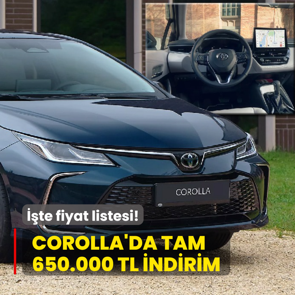 Toyota gemileri yakt�: Tam 650.000 TL indirim yapt�! ��te Corolla Sedan fiyat listesi...