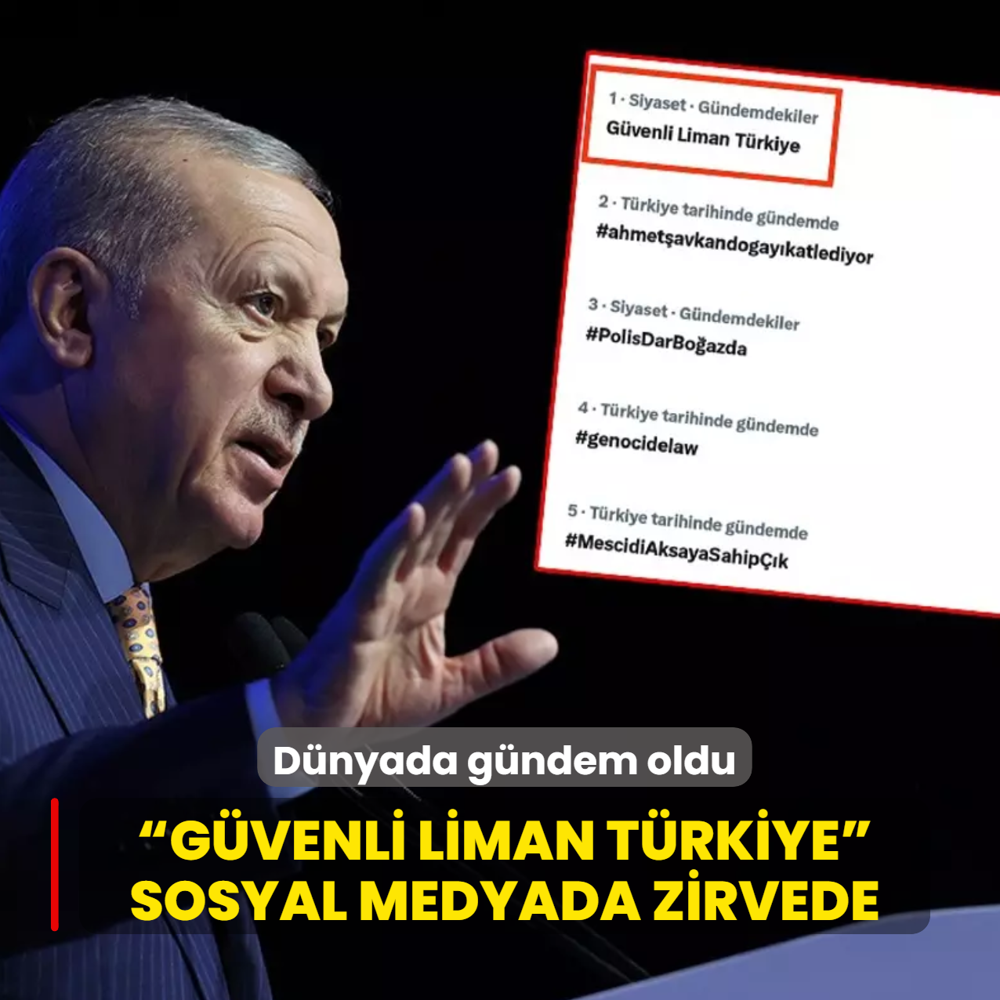 D�nyada g�ndem oldu!  G�venli Liman T�rkiye  sosyal medyada zirvede