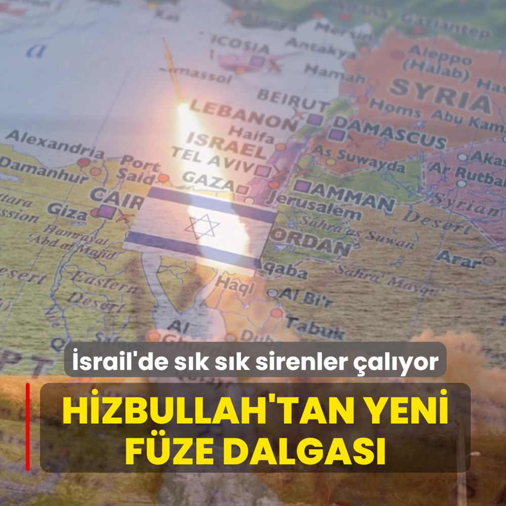 �srail'de s�k s�k sirenler �al�yor!  Hizbullah'tan yeni f�ze dalgas�