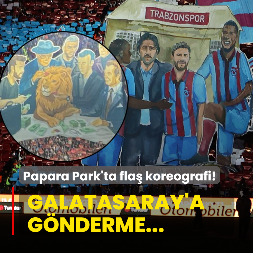 Papara Park'ta fla� koreografi! Galatasaray'a g�nderme...