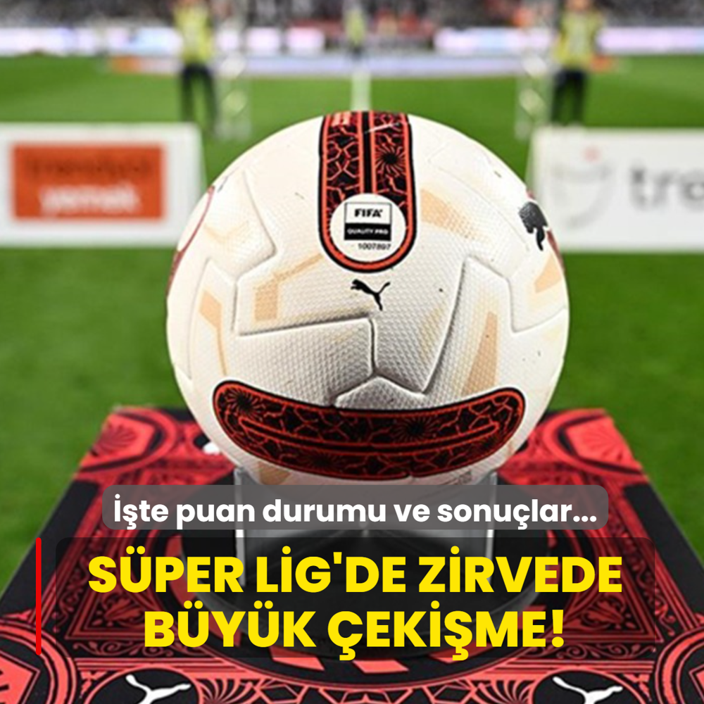 S�per Lig'de zirvede b�y�k �eki�me! ��te puan durumu ve sonu�lar...