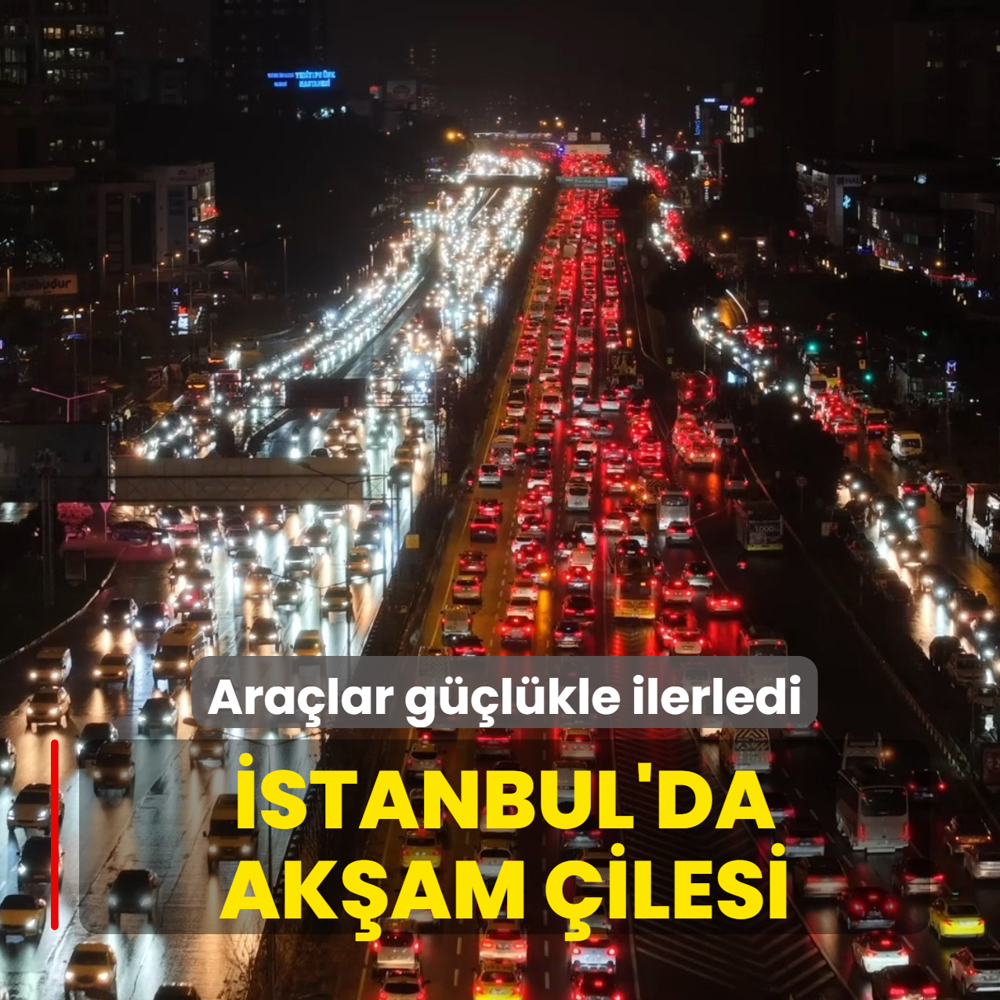 �stanbul'da ak�am �ilesi... Ara�lar g��l�kle ilerledi