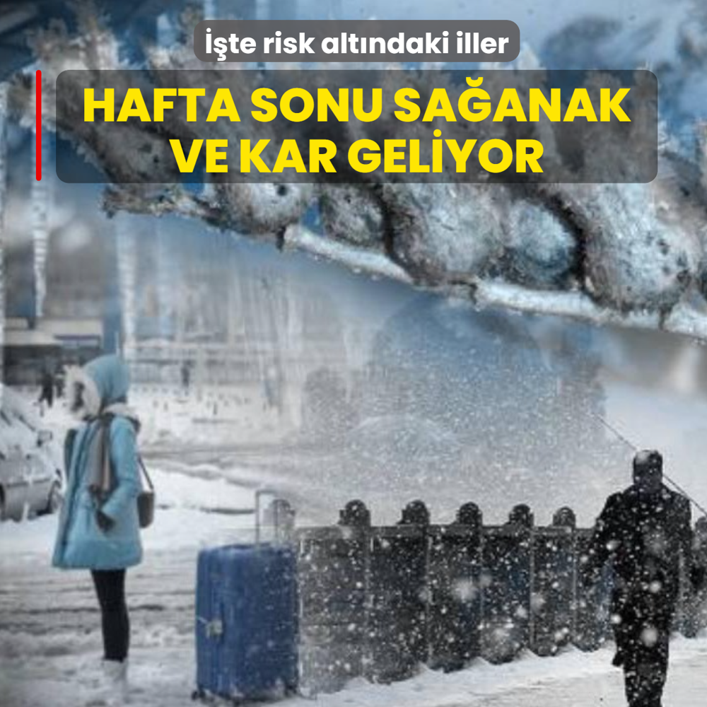 Hafta sonu sa�anak ve kar geliyor! ��te risk alt�ndaki iller...