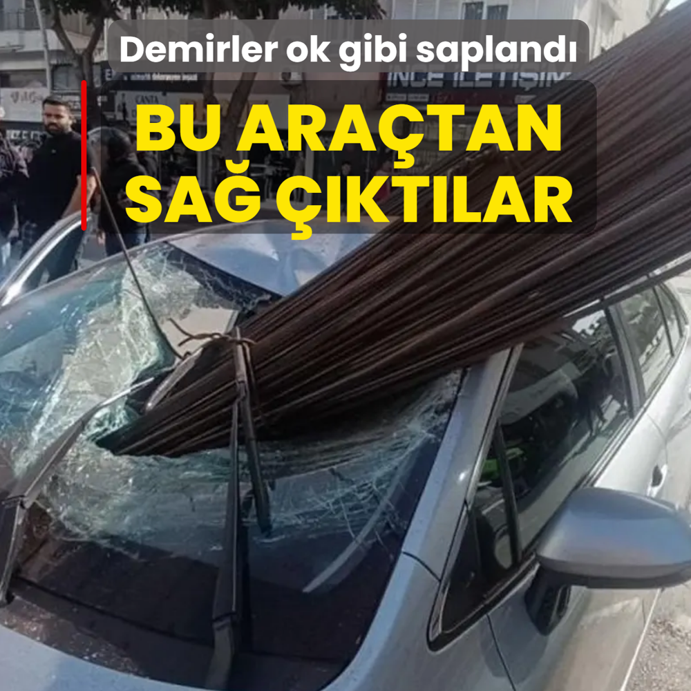 Bu ara�tan sa� ��kt�lar! Demirler otomobile ok gibi sapland�