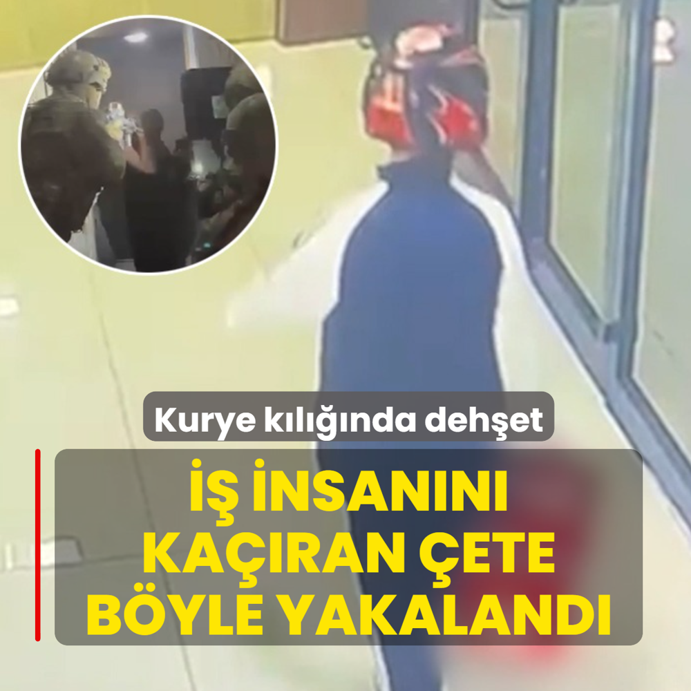Kurye k�l���nda deh�et... �� insan�n� ka��ran �ete b�yle yakaland�