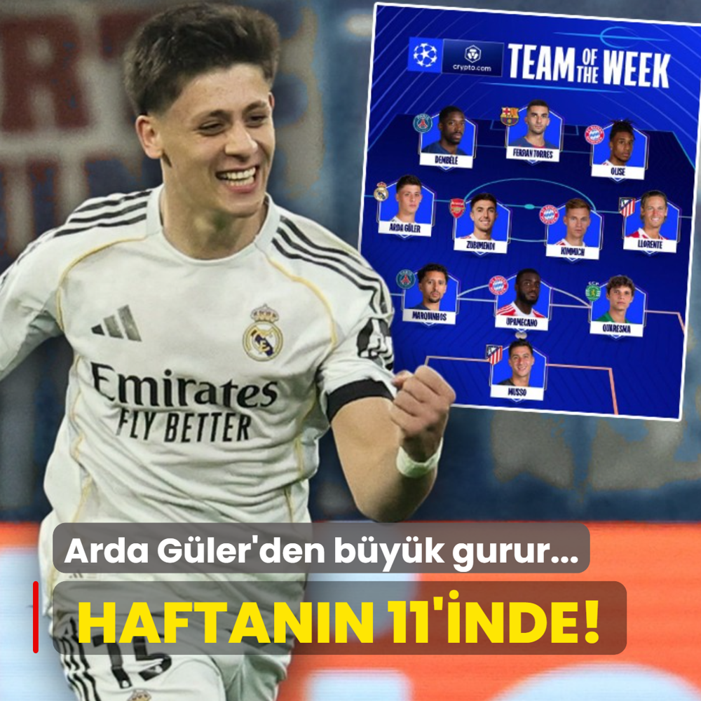 Haftan�n 11'inde! Arda G�ler'den �ampiyonlar Ligi'nde b�y�k gurur