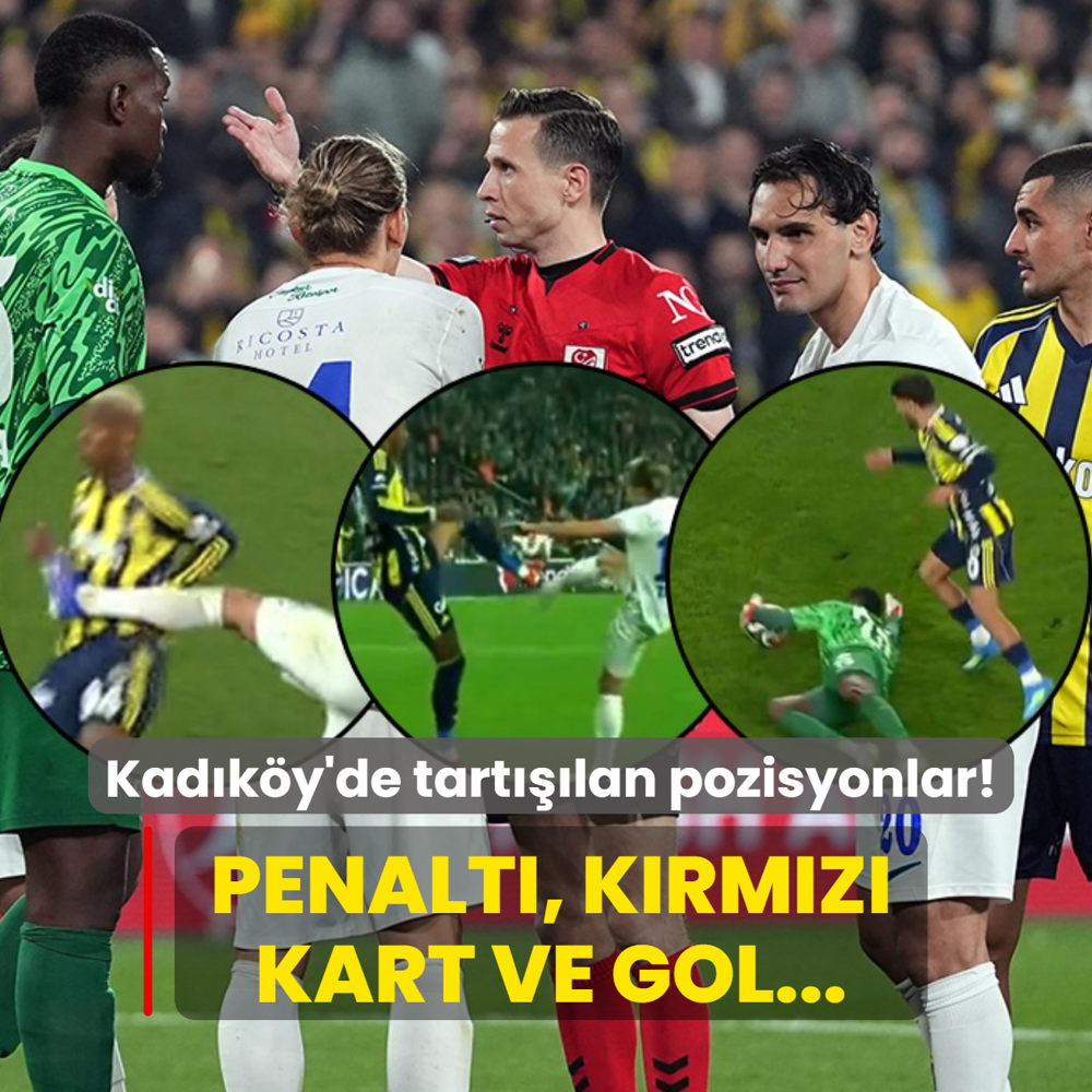 Kad�k�y'de tart���lan pozisyonlar! Penalt�, k�rm�z� kart ve gol...