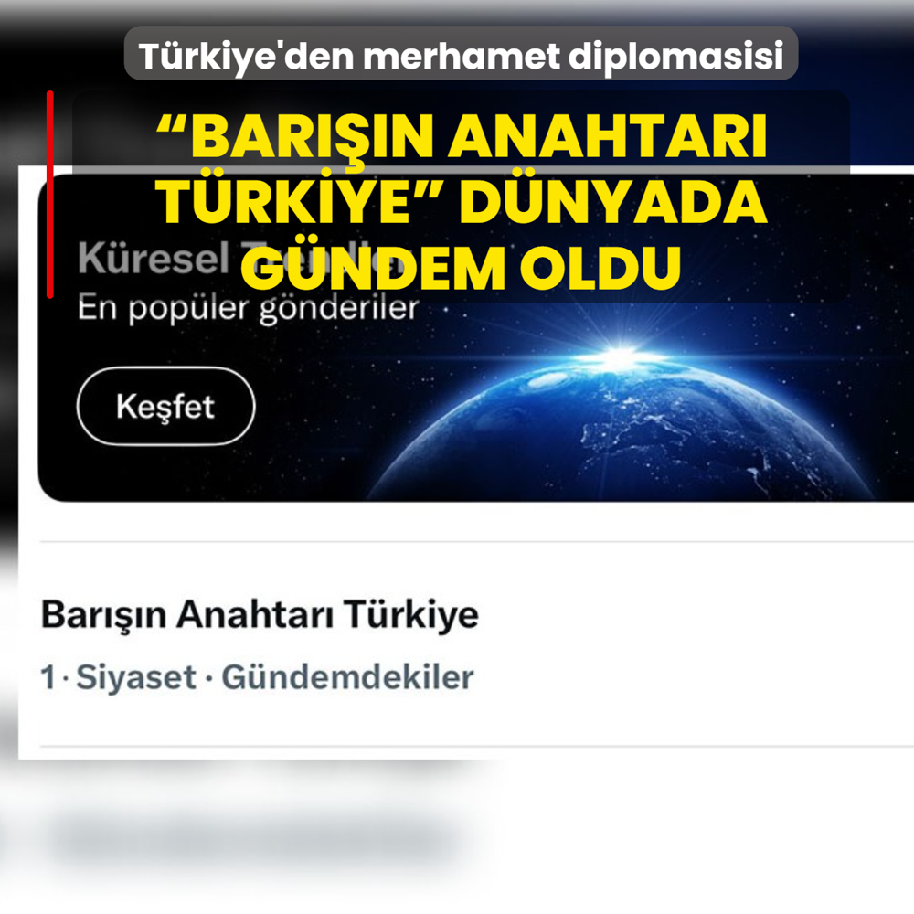 T�rkiye'den merhamet diplomasisi:  Bar���n Anahtar� T�rkiye  d�nyada g�ndem oldu