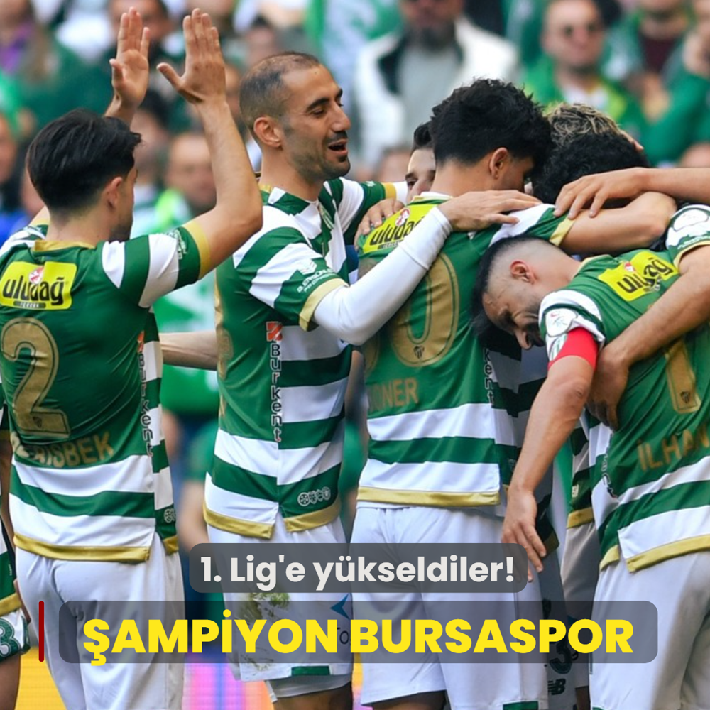 �ampiyon Bursaspor! 1. Lig'e y�kseldiler