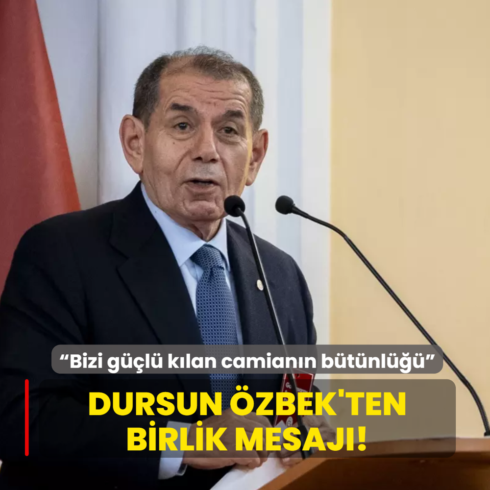 Dursun �zbek'ten birlik mesaj�!  Bizi g��l� k�lan camian�n b�t�nl��� 