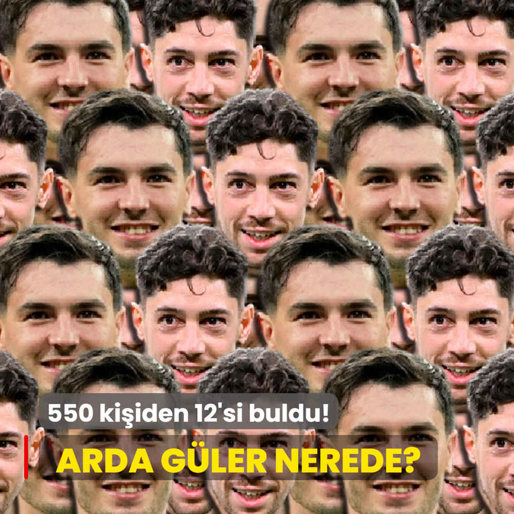Diaz ve Valverde'nin aras�ndaki Arda G�ler nerede? 550 ki�iden 12'si 7 saniyede buldu